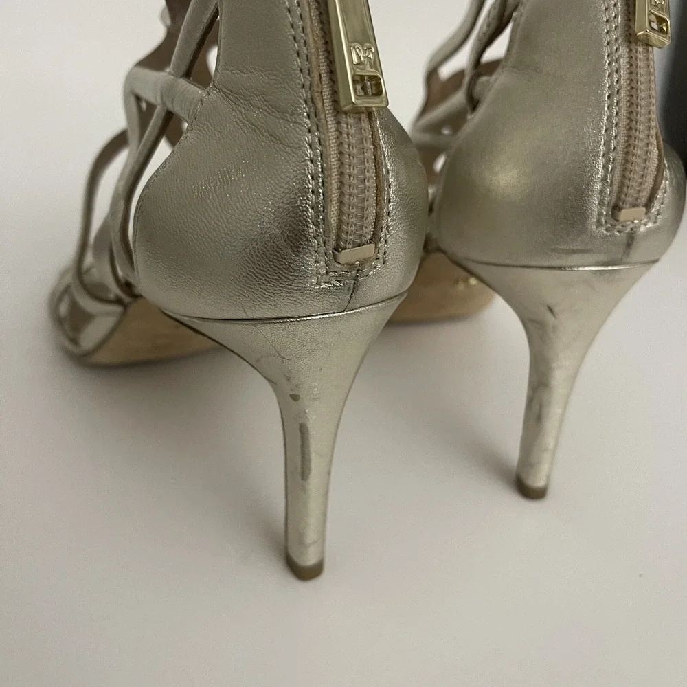 Diane von furstenberg sandal Metallic Heels ‎ Sandal 38 US8 Golden